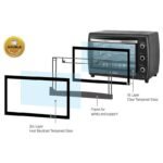 BLACK+DECKER 70L Toaster Oven TRO70RDG-B5, 2200W, Double Grill with Convection, Black - Image 4