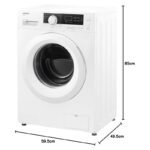 Hitachi 7KG Front Load Washing Machine – 1200 RPM, 16 Programs, LED Display, Tangle-Free Finish, Baby Care & Rapid 15, White