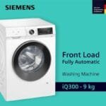Siemens Washing MachineIQ 300 Front Loading with 9Kg Washing Machine 1400 rpm, StainRemoval, White, German Engineering - Image 2