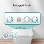 Hisense 7Kg Twin Tub Washing Machine, White/Grey – XPB805001-5001 - Image 4