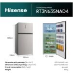 Hisense 635L, Top Mount Freezer Refrigerator, Total No Frost, RT3N635NAD4 Silver - Image 2