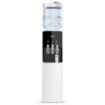 Nikai Top Loading Water Dispenser NWD1400C, 3 Tap Hot Cool Normal, Stainless Steel Tank, 16L Cabinet, White