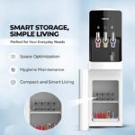 Nikai Top Loading Water Dispenser NWD1400C, 3 Tap Hot Cool Normal, Stainless Steel Tank, 16L Cabinet, White - Image 3