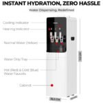 Nikai Top Loading Water Dispenser NWD1400C, 3 Tap Hot Cool Normal, Stainless Steel Tank, 16L Cabinet, White - Image 6