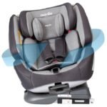 Nania One360 Degree Rotation Convertible Car Seat | Baby Travel Gear | Baby Carrier w/Isofix | Group 0+/1/2/3 Ages 0 To 12 Yrs | Rear & Forward Facing | Designed in France - Grey