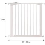 Munchkin Maxi-Secure Gate, safety gates, protects your kids , strong steel construction, no drilling, one way opening, infant/baby/toddler/kids, 6 Months to 24 Months, White