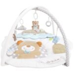 The Moon Brand Perky Baby Playmat and Activity Gym for Newborn Baby & Infant 5 Hanging Sensory Toys Visual, Hearing, Touch, Cognitive Early Development Playmat. Suitable from 0m+ 80cm - Tea Pot - Image 2