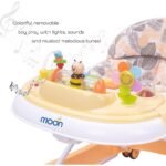 The Moon Brand Chase Walker- 6 Months To 18 Months-Removable Music Box- Well Padded Seat-Strong Metal Frame- Plastic Body-Removable Music Tray-Wider Base Design-Height Adjustment-Peach - Image 3