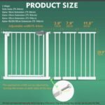 SKY-TOUCH Auto Close Safety Baby Gate, Extra Wide Child Gate 75-84cm + 30cm Extension Kit Maximum Suitable For 114cm, Baby Gates for Stairs & Doorways, Easy Install (Gate + 10cm Extension Kit) - Image 2