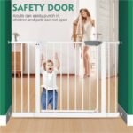 SKY-TOUCH Auto Close Safety Baby Gate, Extra Wide Child Gate 75-84cm + 30cm Extension Kit Maximum Suitable For 114cm, Baby Gates for Stairs & Doorways, Easy Install (Gate + 10cm Extension Kit) - Image 5