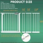 SKY-TOUCH Auto Close Safety Baby Gate, Extra Wide Child Gate 75-84cm + 10/20/30cm Extension Kit Maximum Suitable For 144cm, Baby Gates for Stairs & Doorways, Easy Install (75-144cm wide) - Image 2