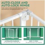 SKY-TOUCH Auto Close Safety Baby Gate, Extra Wide Child Gate 75-84cm + 10/20/30cm Extension Kit Maximum Suitable For 144cm, Baby Gates for Stairs & Doorways, Easy Install (75-144cm wide) - Image 5