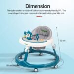 Baybee Drono Baby Walker for Kids, Round Kids Walker with 4 Seat Height Adjustable | Activity Walker for Baby with with Food Tray & Musical Bar | Walkers for Baby Boys Girls (Blue) - Image 4