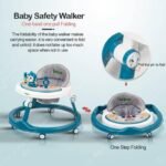 Baybee Drono Baby Walker for Kids, Round Kids Walker with 4 Seat Height Adjustable | Activity Walker for Baby with with Food Tray & Musical Bar | Walkers for Baby Boys Girls (Blue) - Image 3