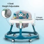 Baybee Drono Baby Walker for Kids, Round Kids Walker with 4 Seat Height Adjustable | Activity Walker for Baby with with Food Tray & Musical Bar | Walkers for Baby Boys Girls (Blue) - Image 2