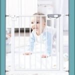 SKY-TOUCH Auto Close Safety Baby Gate, 80.00 x 6.00 x 75.00 cm Durable Fence Barrier for Stairs & Doorways, Easy Install Dog Gate - Image 2
