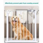 SKY-TOUCH Auto Close Safety Baby Gate, 80.00 x 6.00 x 75.00 cm Durable Fence Barrier for Stairs & Doorways, Easy Install Dog Gate - Image 3