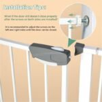 SKY-TOUCH Auto Close Safety Baby Gate, 80.00 x 6.00 x 75.00 cm Durable Fence Barrier for Stairs & Doorways, Easy Install Dog Gate - Image 4