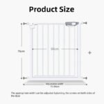 SKY-TOUCH Auto Close Safety Baby Gate, 80.00 x 6.00 x 75.00 cm Durable Fence Barrier for Stairs & Doorways, Easy Install Dog Gate - Image 5