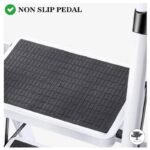 Sulfar Foldable Ladder 5 Steps, Home Ladder Folding Step Stool with Wide Anti-Slip Pedal, Adults Folding Sturdy Steel Ladder for Home, Kitchen, Garden, Office - Image 3