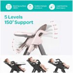 The Moon Brand Trestle Foldable Baby Feeding/Dinning Highchair with detachable trays with 5-Level recline Seat Adjustment, 5-Point harness, Height adjustable for Infants upto 3 years -Grey - Image 4