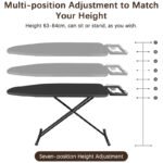 MOMENT Ironing Board 12" x 36" Iron Board,Compact, Portable, and Folding iron Table with Iron Rest,Heavy Duty Compact, Foldable Ironing Board for Apartment,Iron Holder,Height Adjustable Sturdy Iron - Image 4