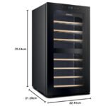 Kenwood Beverage Cooler 43 Bottles Wine Refrigerator With Dual Temperature Zone, Double Glass Door, Blue Light, Smart Control Bcw43.000Bk Black - Image 2