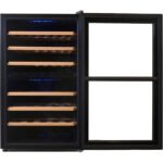 Kenwood Beverage Cooler 43 Bottles Wine Refrigerator With Dual Temperature Zone, Double Glass Door, Blue Light, Smart Control Bcw43.000Bk Black - Image 4