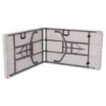 Showay Class Dn-Bm0 Heavy Duty Folding Table Centerfold, Ideal For Crafts, Outdoor Events, Convenient Carry Handle, 6-Feet, White - Cldnbm09 - Image 4