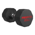 PROIRON Rubber Dumbbells Odorless, Steel Weights Set Men Women Home Gym 3kg 5kg 8kg 10kg 12kg 16kg 20kg 24kg Fitness Training Exercise Body Strength Lifting Equipment (Pair or Single)