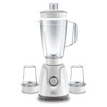 Black+Decker 400W Blender with Grinder Mill & Chopper Mill, 1.5L Jar, White – BX4000-B5 - Image 2