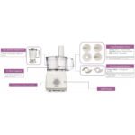 Kenwood 750W Food Processor Multi-Functional with Blender, Whisk & Dough Maker – FDP03 White - Image 5