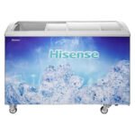 Hisense Sliding Door Freezer ICC394N4AWU, 395 Litres, Curved Glass Top, White