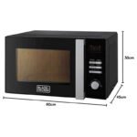 Black+Decker Microwave Oven Grill 28L Digital Display, Auto Cook, Defrost Function, 95-Minute Timer – Black - Image 2