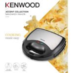 Kenwood Sandwich Maker 3 in 1, Grill/Griddle & Waffle Maker, Dual Plate Press, Non-Stick Plates, Compact Bread Toaster, SMM01.A0BK Black/Metal - Image 2