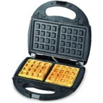 Kenwood Sandwich Maker 3 in 1, Grill/Griddle & Waffle Maker, Dual Plate Press, Non-Stick Plates, Compact Bread Toaster, SMM01.A0BK Black/Metal - Image 4