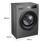 Hisense 8Kg Front Loading Washing Machine 1200 RPM Silver Model WFPV8012EMT - Image 2