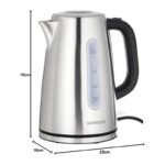 Kenwood Stainless Steel Kettle 1.7L 3000W Cordless Electric Kettle with Auto Shut-Off & Mesh Filter, ZJM11.000SS Silver/Black - Image 4