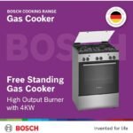 Bosch Gas Cooking Range Free Standing Cooker HGA120B51M Stainless Steel German Engineering - Image 2