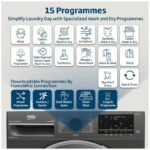 Beko 8kg Washer Dryer 5kg Drying 1400 RPM SteamCure Hygiene+ QuickWash – Grey WD8514M - Image 3
